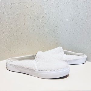 Keds Double Decker Faux Shearling Off White Mule Sneakers Size 9.5 NEW